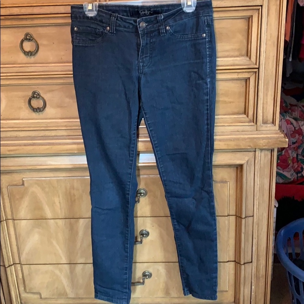 Dark wash denim